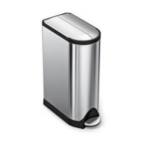 Simplehuman Sommerfuglpedalspand 18L, Enkelt Rum, Brstet Rustfrit Stl