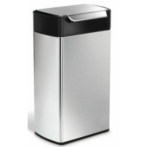 Simplehuman Rektangulr Berringsboks 40L, Enkelt Rum, Brstet Rustfrit Stl