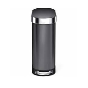 Simplehuman Sommerfuglpedalspand 45L, Enkelt Rum, Sort Rustfrit Stl