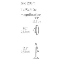 Simplehuman Sensor Spejl Med Touch-Control Lysstyrke 1X / 5X / 10X Forstrrelse 20 Cm Genopladeligt, Roseguld Rustfrit Stl