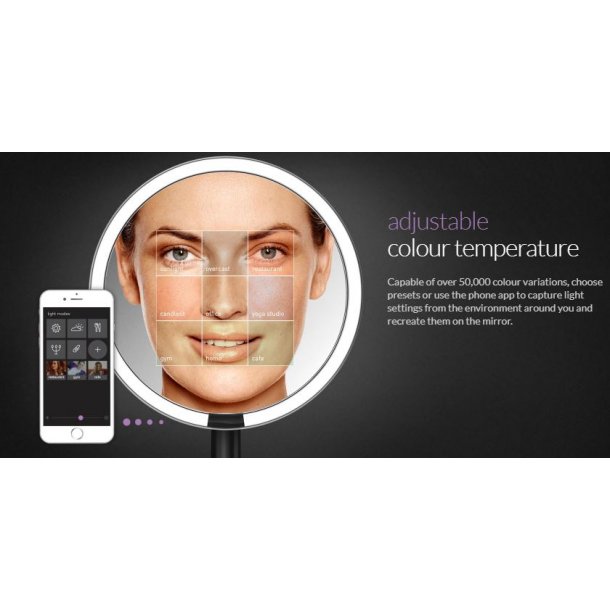 Simplehuman Sensor Spejl Pro 5X + 10X Forstrrelse, Wifi 20 Cm Genopladeligt, Brstet Rustfrit Stl