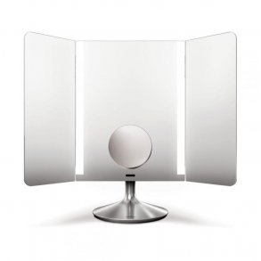 Simplehuman Trefløjet Spejl Med Lys Og Sensor