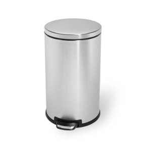 SimpleHuman Rund Pedalspand 12 Liter - Mat Stl