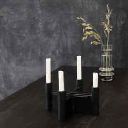 House Doctor Ljusstake Layers Black