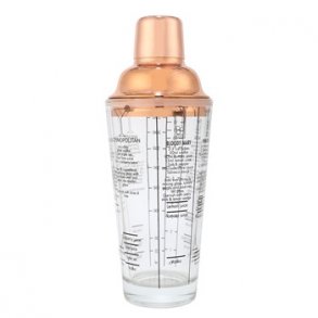 Steel Function Shaker i glas med kobber lg