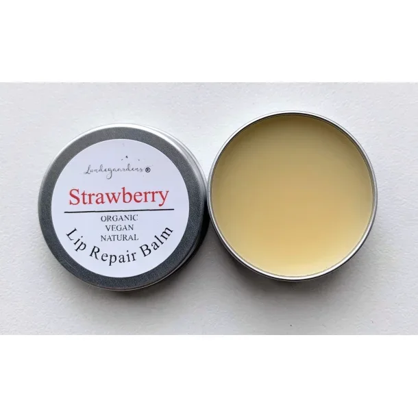 Lundegaardens Strawberry Lbepomade - kologisk, Vegansk, Naturlig 10 ml