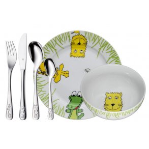  WMF Safaria Sde Dyr Bestikst, Brnetallerken og Morgenmadsskl - 6 dele