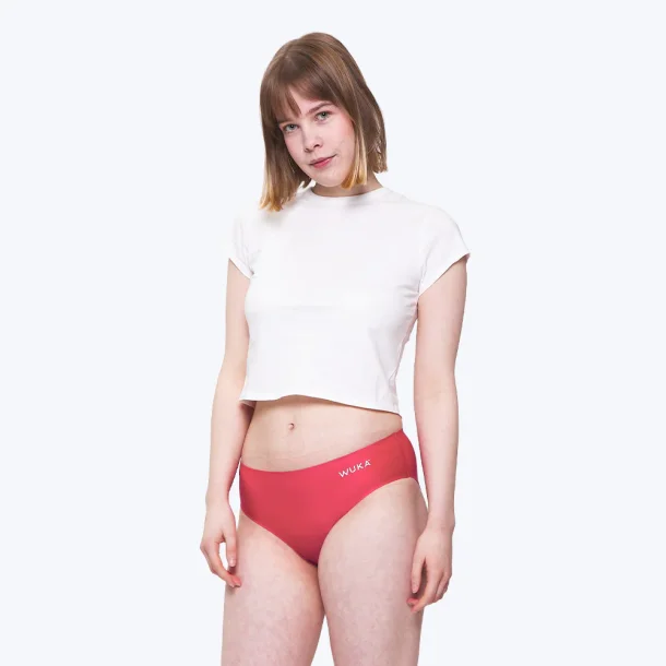 WUKA - Teen Menstruationstrusse Seamless Brief - Heavy Flow - R�d